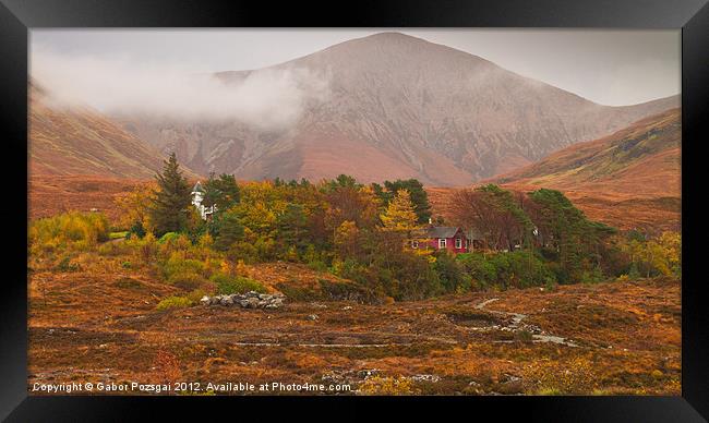 Autumn colors at Sligachan, Scotland Framed Print by Gabor Pozsgai