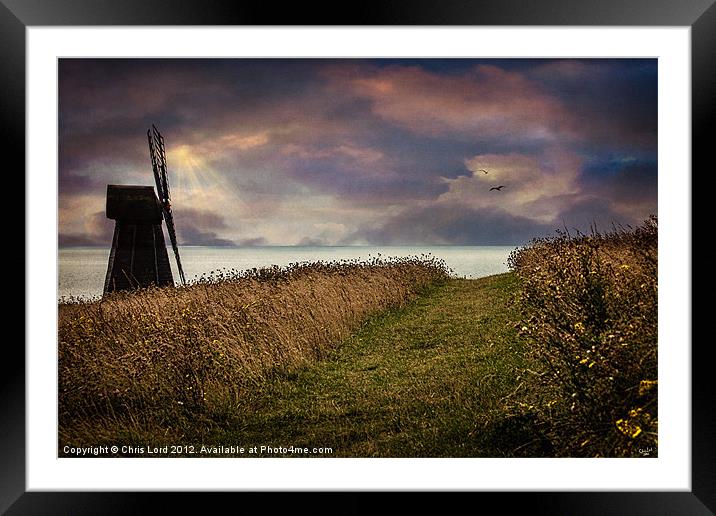 Over the Hill and Down to the Sea Framed Mounted Print by Chris Lord