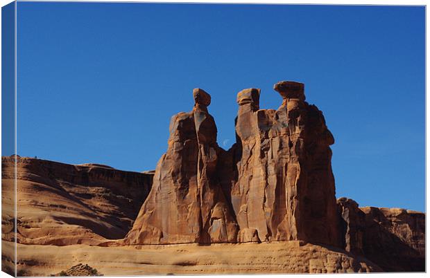 The Three Gossips, Arches National Park Canvas Print by Claudio Del Luongo