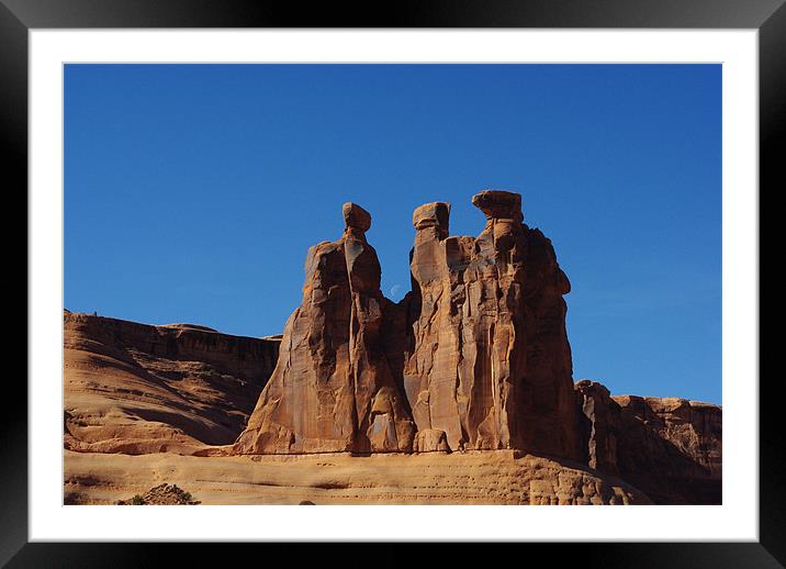 The Three Gossips, Arches National Park Framed Mounted Print by Claudio Del Luongo