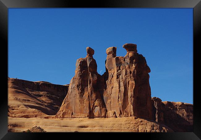 The Three Gossips, Arches National Park Framed Print by Claudio Del Luongo