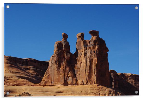 The Three Gossips, Arches National Park Acrylic by Claudio Del Luongo