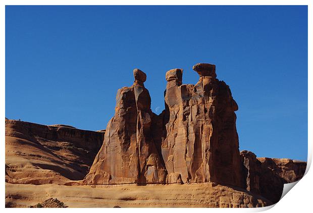 The Three Gossips, Arches National Park Print by Claudio Del Luongo