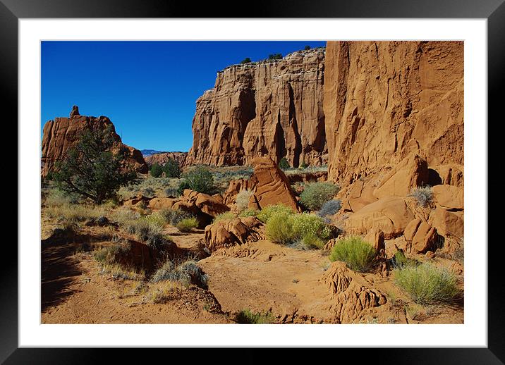 Kodachrome rocks, Utah Framed Mounted Print by Claudio Del Luongo