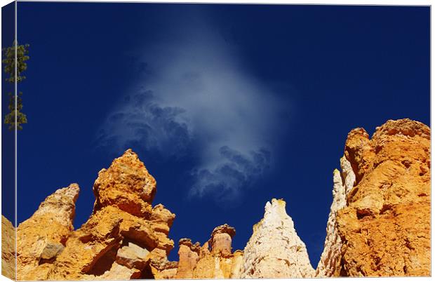 Mystic cloud on Bryce Canyon, Utah Canvas Print by Claudio Del Luongo