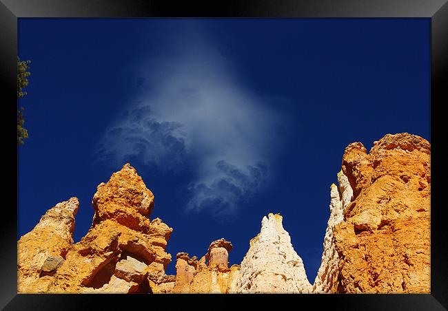 Mystic cloud on Bryce Canyon, Utah Framed Print by Claudio Del Luongo