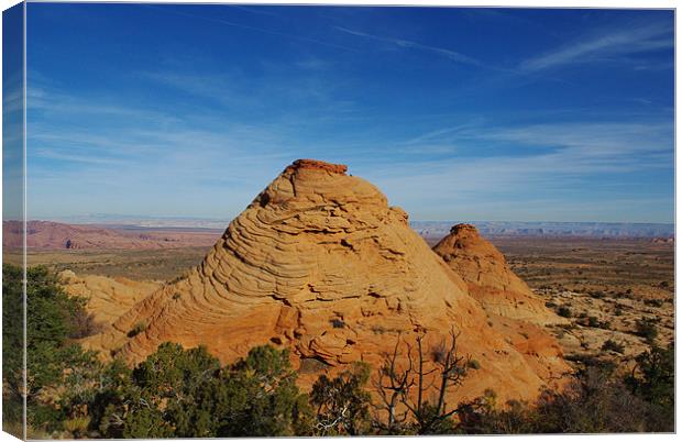 Beautiful rock formations near Page, Arizona Canvas Print by Claudio Del Luongo