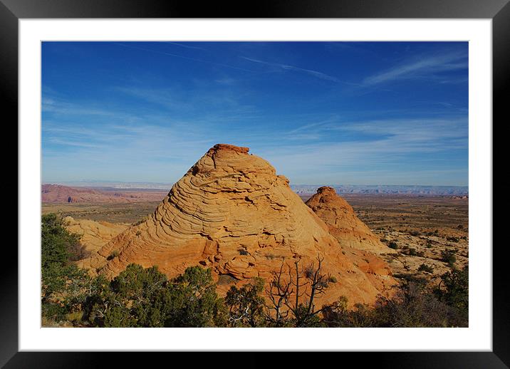 Beautiful rock formations near Page, Arizona Framed Mounted Print by Claudio Del Luongo