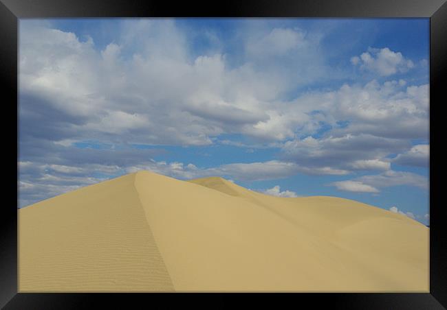 Death Valley dune Framed Print by Claudio Del Luongo