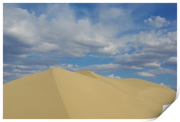 Death Valley dune Print by Claudio Del Luongo