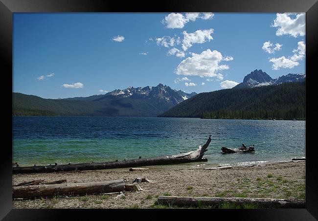 Redfish Lake and Sawtooth Mountains, Idaho Framed Print by Claudio Del Luongo