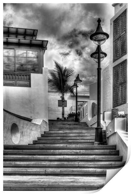 Playa Blanca Steps Print by Roger Green