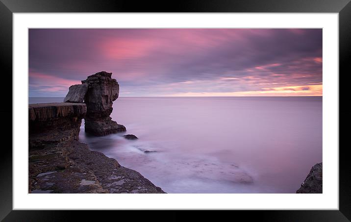 Sunset Over The Isle Of Portland Framed Mounted Print by Weng Tan