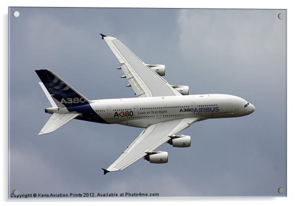 A380 Display aircraft Acrylic by Oxon Images