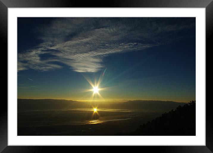 Sunrise from Sierra Nevada, California Framed Mounted Print by Claudio Del Luongo