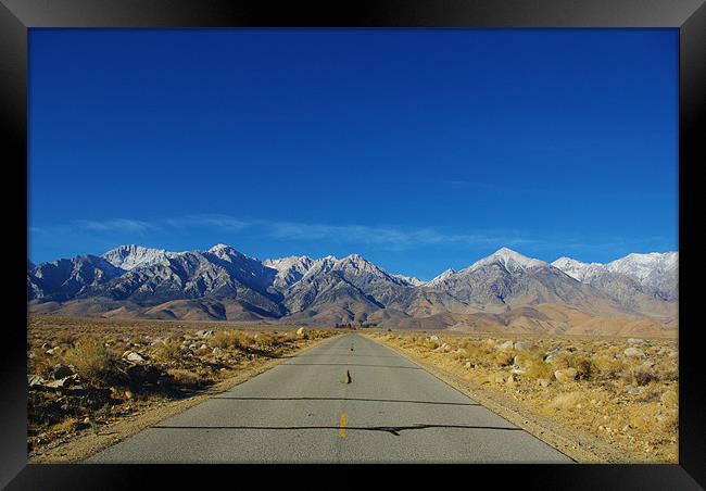 Road to Sierra Nevada, California Framed Print by Claudio Del Luongo