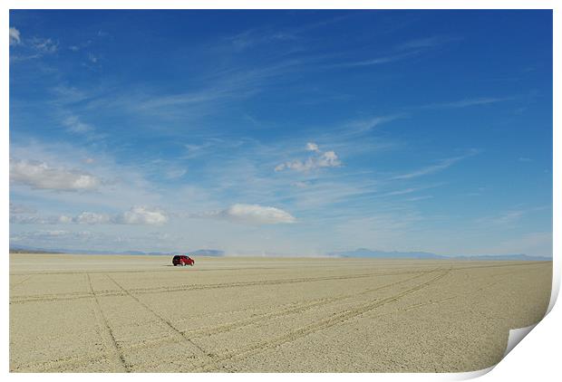 Black Rock Desert Playa, wide open Print by Claudio Del Luongo
