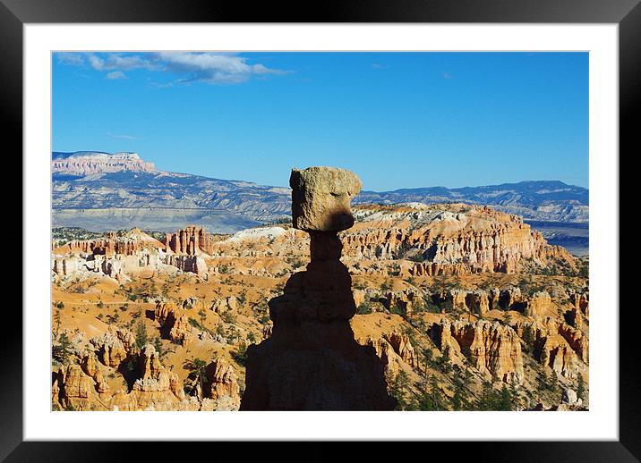 Thors Hammer, Bryce Canyon, Utah Framed Mounted Print by Claudio Del Luongo