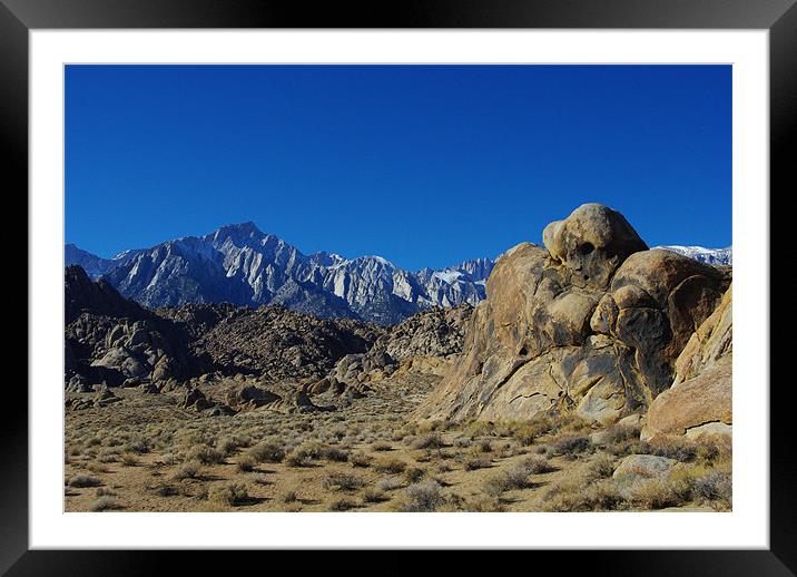 “Sleeping ghost”, Alabama Hills Framed Mounted Print by Claudio Del Luongo