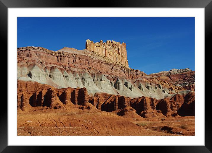 Multicolored Capitol Reef National Park, Utah Framed Mounted Print by Claudio Del Luongo