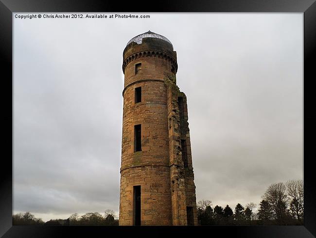 Eglinton Castle Tower Framed Print by Chris Archer