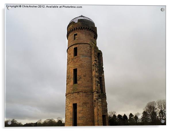 Eglinton Castle Tower Acrylic by Chris Archer