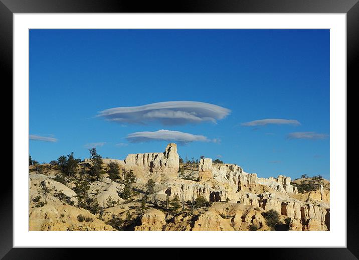 Particular clouds on Bryce Canyon, Utah Framed Mounted Print by Claudio Del Luongo