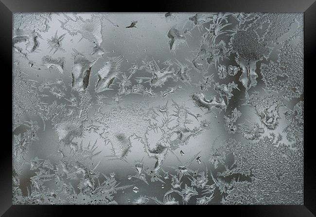 Frost on a frosted window  Framed Print by Donna-Marie Parsons