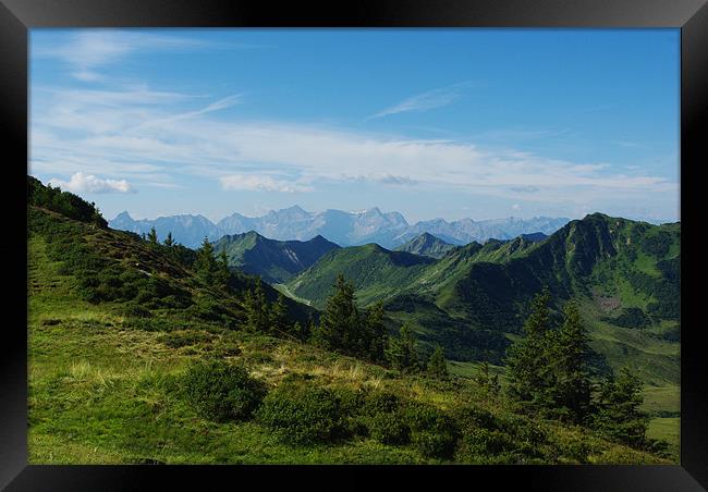 Mountain scenery near Portlahorn, Austria Framed Print by Claudio Del Luongo