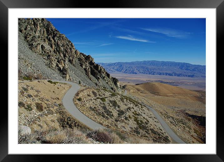 Onion Valley Road, Sierra Nevada, California Framed Mounted Print by Claudio Del Luongo