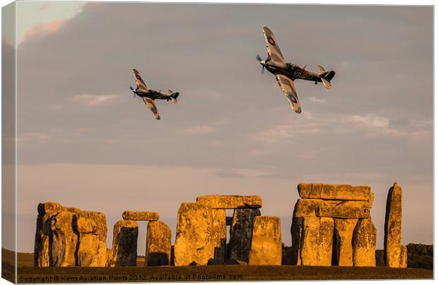 Hurricanes over Stonehenge Canvas Print by Oxon Images
