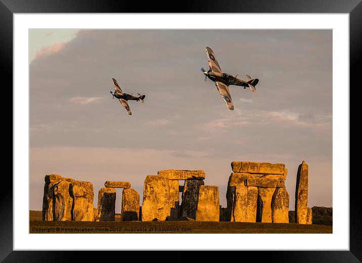 Hurricanes over Stonehenge Framed Mounted Print by Oxon Images