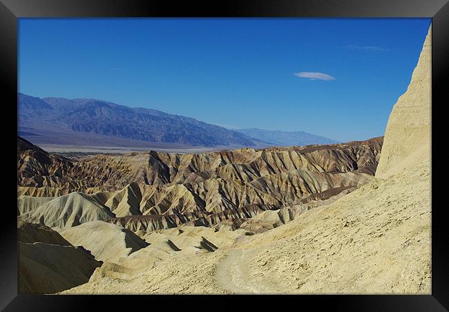 Hiking trail, Death Valley Framed Print by Claudio Del Luongo