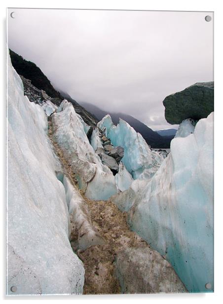 Franz Josef Glacier Acrylic by Paula Guy