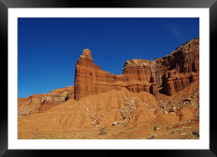 Tower Rock, Utah Framed Mounted Print by Claudio Del Luongo