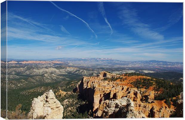 Wide view over Bryce Canvas Print by Claudio Del Luongo
