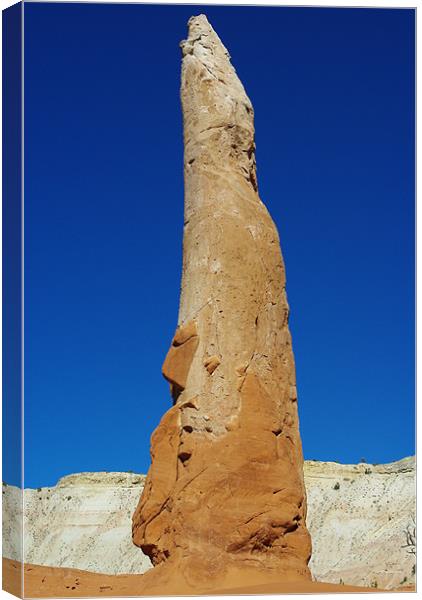 Close-up of a Kodachrome rock tower, Utah Canvas Print by Claudio Del Luongo