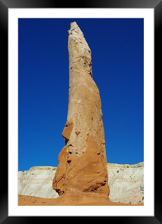 Close-up of a Kodachrome rock tower, Utah Framed Mounted Print by Claudio Del Luongo