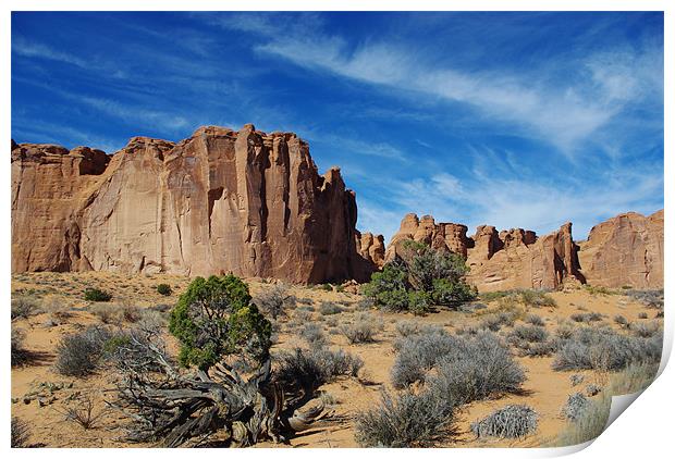 Arches National Park impression, Utah Print by Claudio Del Luongo