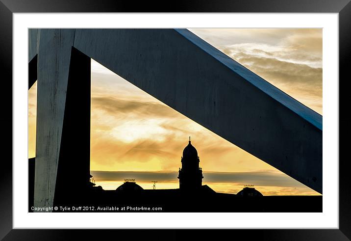 Glasgow Skyline from Squiggly Bridge Framed Mounted Print by Tylie Duff Photo Art