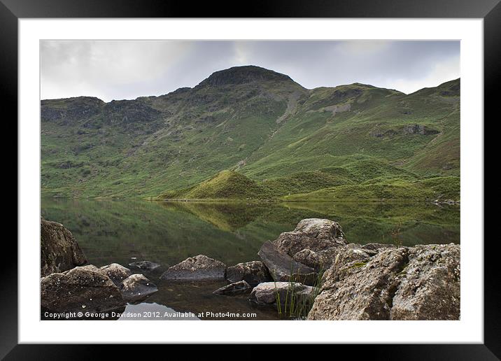 Alcock Tarn 01 Framed Mounted Print by George Davidson