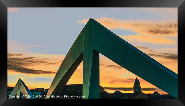 The Squiggly Bridge , Glasgow Framed Print by Tylie Duff Photo Art