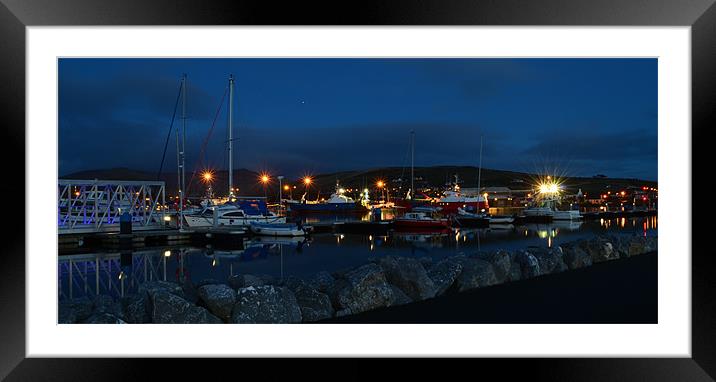 Dingle Marina Framed Mounted Print by barbara walsh