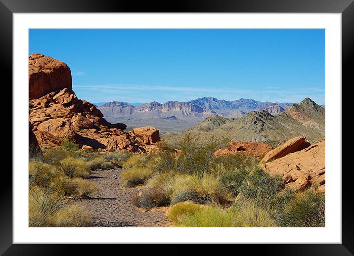 Near Lake Mead, Nevada Framed Mounted Print by Claudio Del Luongo