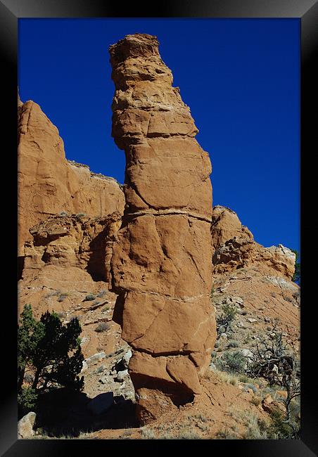 Kodachrome rock tower, Utah Framed Print by Claudio Del Luongo