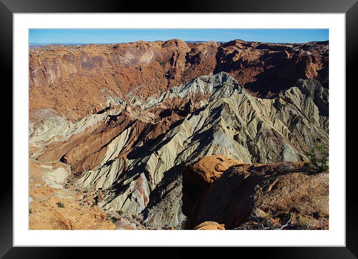 Upheaval Dome, Utah Framed Mounted Print by Claudio Del Luongo
