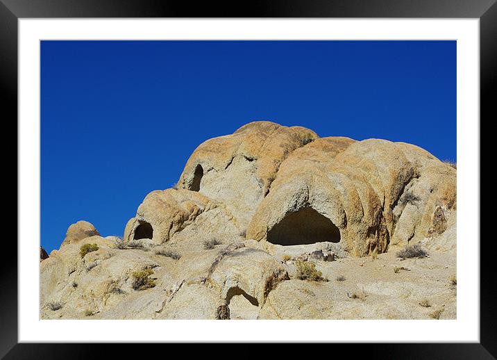 Nature wonders, Alabama Hills, California Framed Mounted Print by Claudio Del Luongo