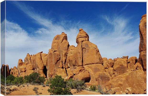 Arches National Park impression, Utah Canvas Print by Claudio Del Luongo