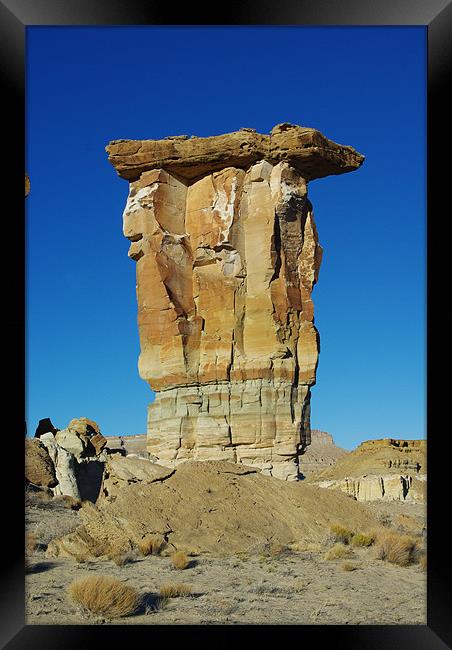 Rock tower, Utah Framed Print by Claudio Del Luongo