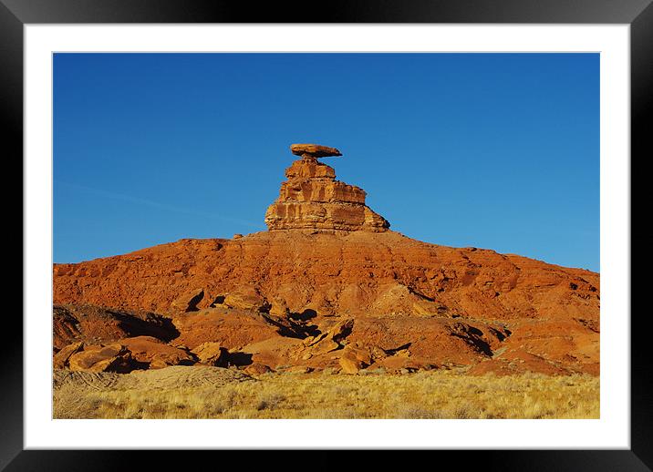 Mexican Hat, Utah Framed Mounted Print by Claudio Del Luongo